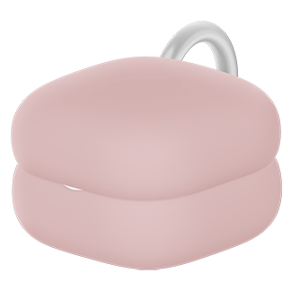 LinkBuds Fit töltőtok rózsaszín tokborítóval.