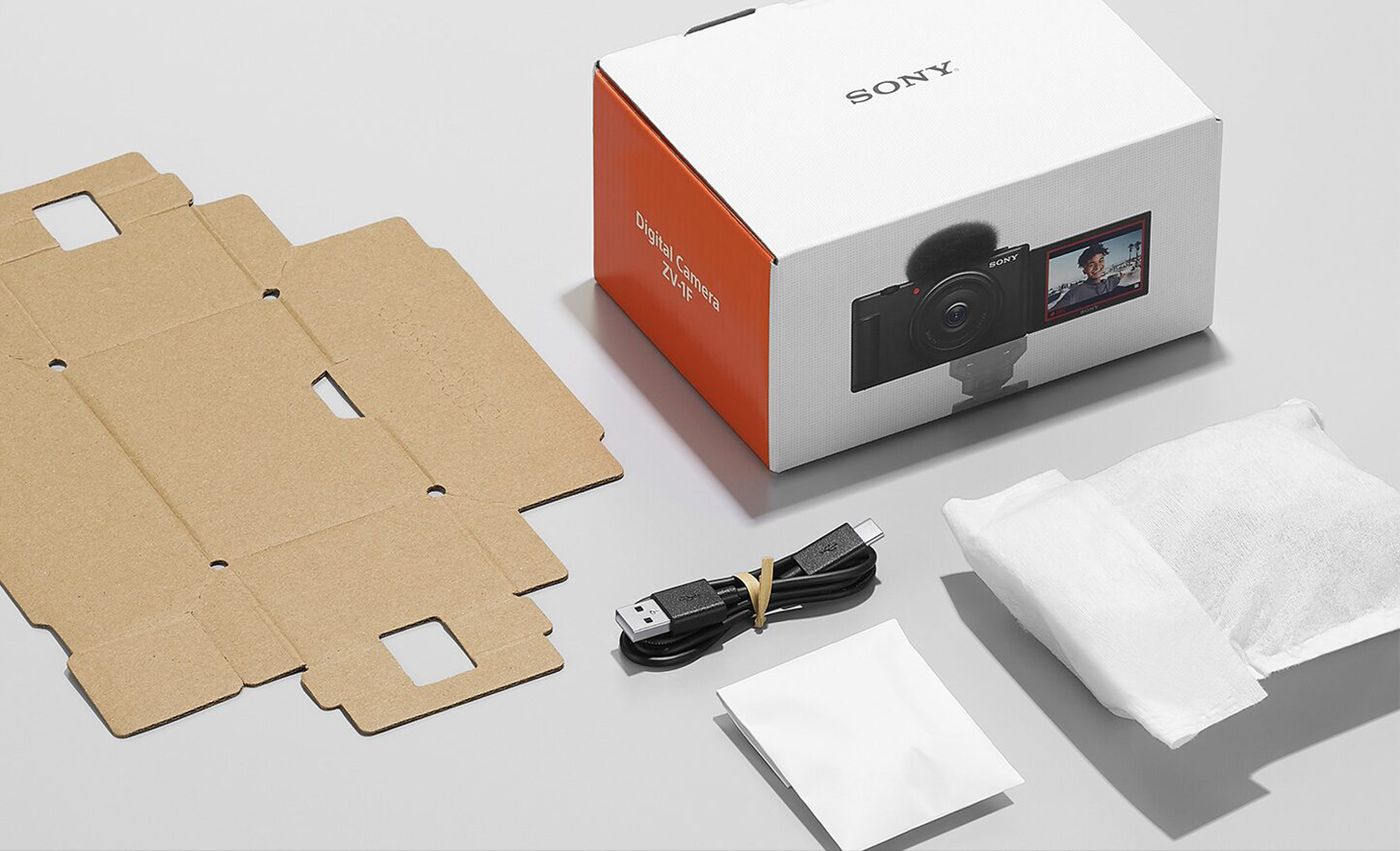 Kép a ZV-1F dobozáról és csomagolásáról