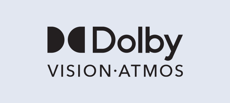 „Dolby Vision®” és „Dolby Atmos®” logó